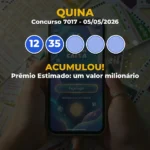 Resultado Quina: confira resultado sem ganhador no concurso 7017