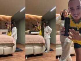 João Gomes se emociona ao ganhar microfone Sony C-800G de Ary Mirelle
