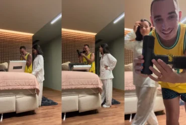 João Gomes se emociona ao ganhar microfone Sony C-800G de Ary Mirelle