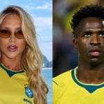 Virginia Fonseca acompanha jogo de Vini Jr e comemora gol da Seleção