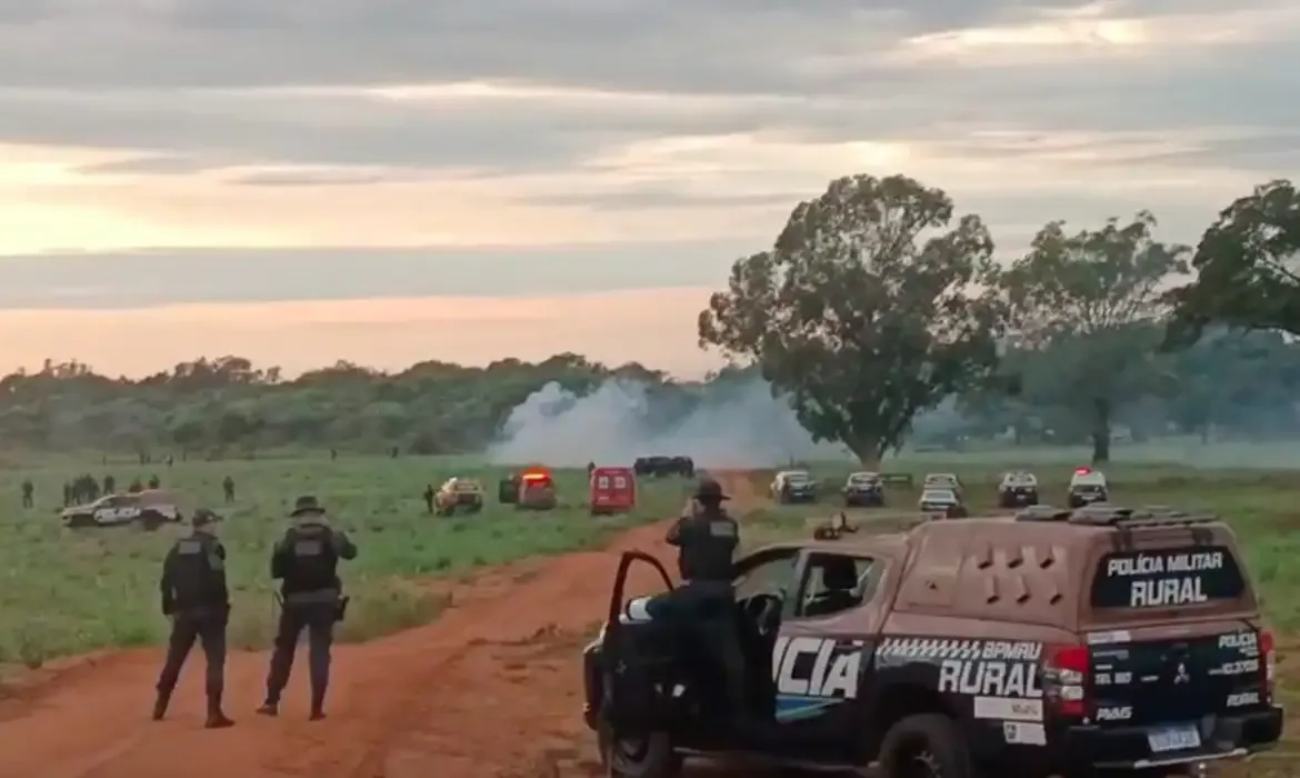 Indígenas relatam confronto com a polícia durante retomada de território em MS