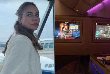Paolla Oliveira mostra rotina em viagem de 31 horas até a China
