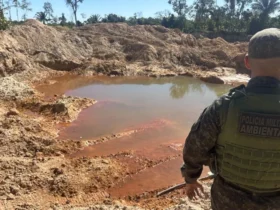 Garimpo ilegal é fechado em Novo Mundo durante fiscalização ambiental