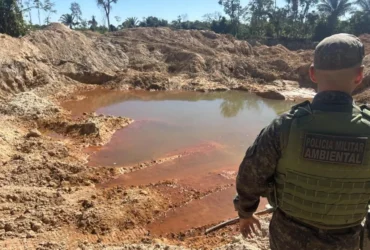 Garimpo ilegal é fechado em Novo Mundo durante fiscalização ambiental