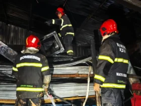 Incêndio em depósito comercial em Campo Verde é controlado pelo CBMMT