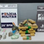 Cavalaria da PM apreende 13,7 kg de drogas com dupla vinculada a facção em Nova Mutum