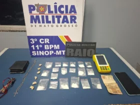 Raio apreende cocaína e prende suspeito