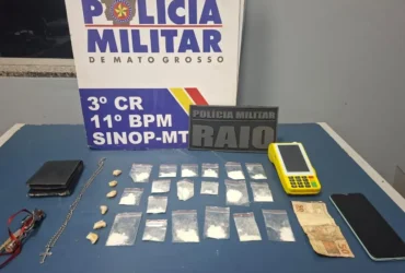 Raio apreende cocaína e prende suspeito