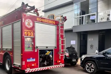 Princípio de incêndio em apartamento em Primavera do Leste