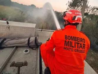Incêndio em vegetação em Campo Verde mobiliza Bombeiros de MT