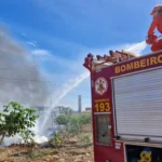 Bombeiros combatem incêndios em vegetação e evitam que chamas atinjam casas em Confresa