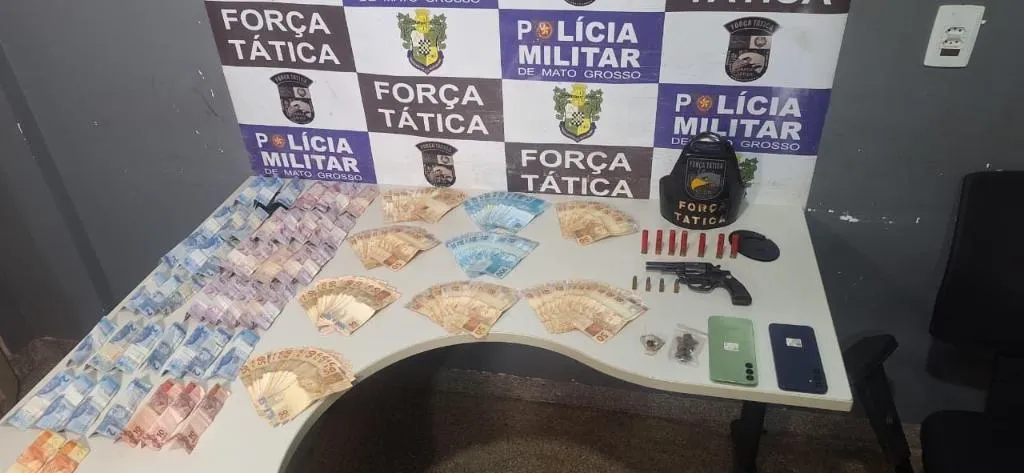Operação Tolerância Zero prende homem com revólver e R$ 9,1 mil em Rondonópolis
