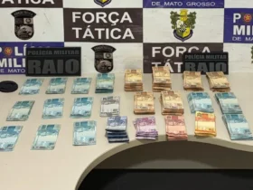Força Tática apreende R$ 73,7 mil ligados a facção em Rondonópolis