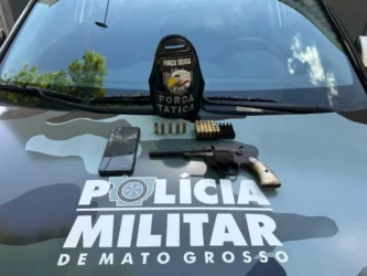 Porte ilegal de arma em Cuiabá leva à prisão de dois suspeitos