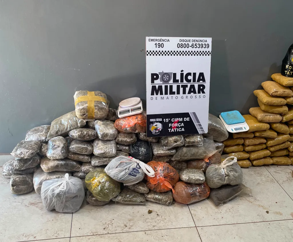 Força Tática apreende 169 tabletes de maconha em Várzea Grande