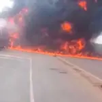 Motorista morre após explosão de carreta-tanque em acidente na BR-070 em MT