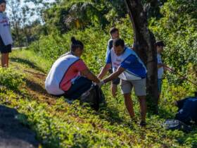 Mutirão recolhe 160 quilos de resíduos no Parque dos Buritis e Lago Ernani José Machado