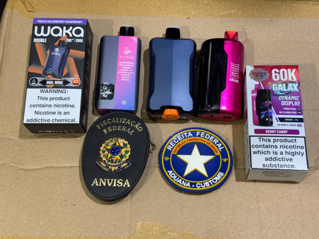 Operação nacional apreende R$ 4 milhões em cigarros eletrônicos e produtos ilegais nas primeiras horas de ação (1)