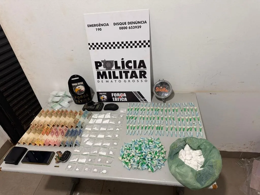 Tráfico de drogas em Tangará da Serra: PM prende dois