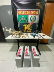 Furto de baterias em torre de telefonia causa prejuízo de R$ 21 mil