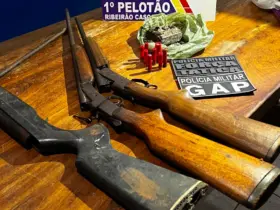 Polícia Militar prende três faccionados com armas e drogas em Ribeirão Cascalheira