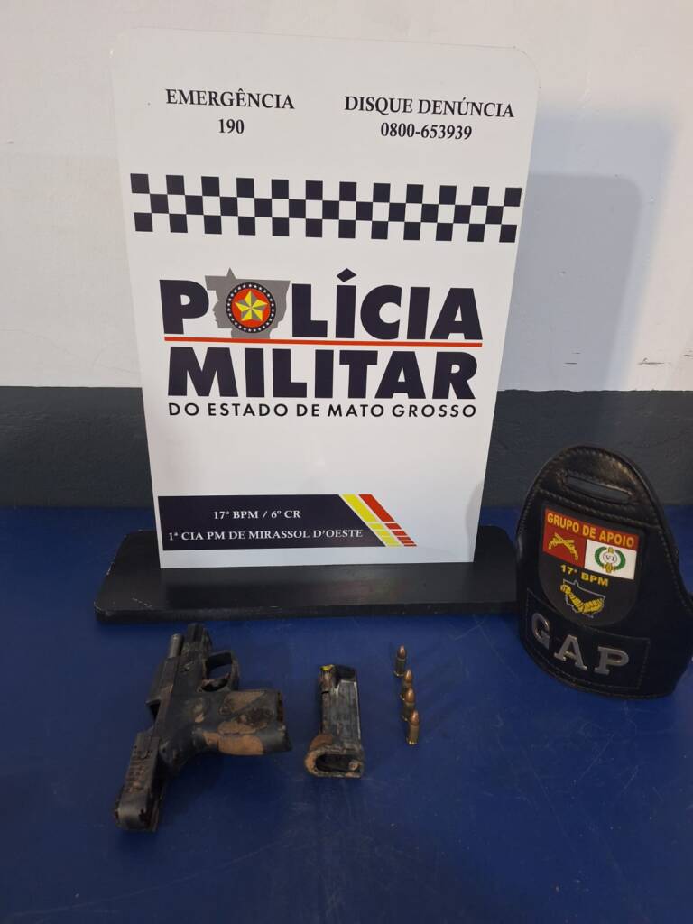 Adolescente é apreendido após homicídio em MT; polícia apreende arma, munições e motocicleta