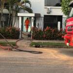 Incêndio em máquina de lavar mobiliza Corpo de Bombeiros em apartamento no Bairro Bandeirantes