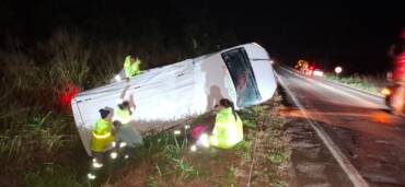 Acidente envolvendo três veículos é registrado na BR-163 em Lucas do Rio Verde, saída para Nova Mutum