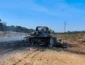 Caminhão é totalmente destruído por incêndio na MT-249 em Nova Mutum após pane mecânica; motorista escapa ileso em momento de tensão na rodovia