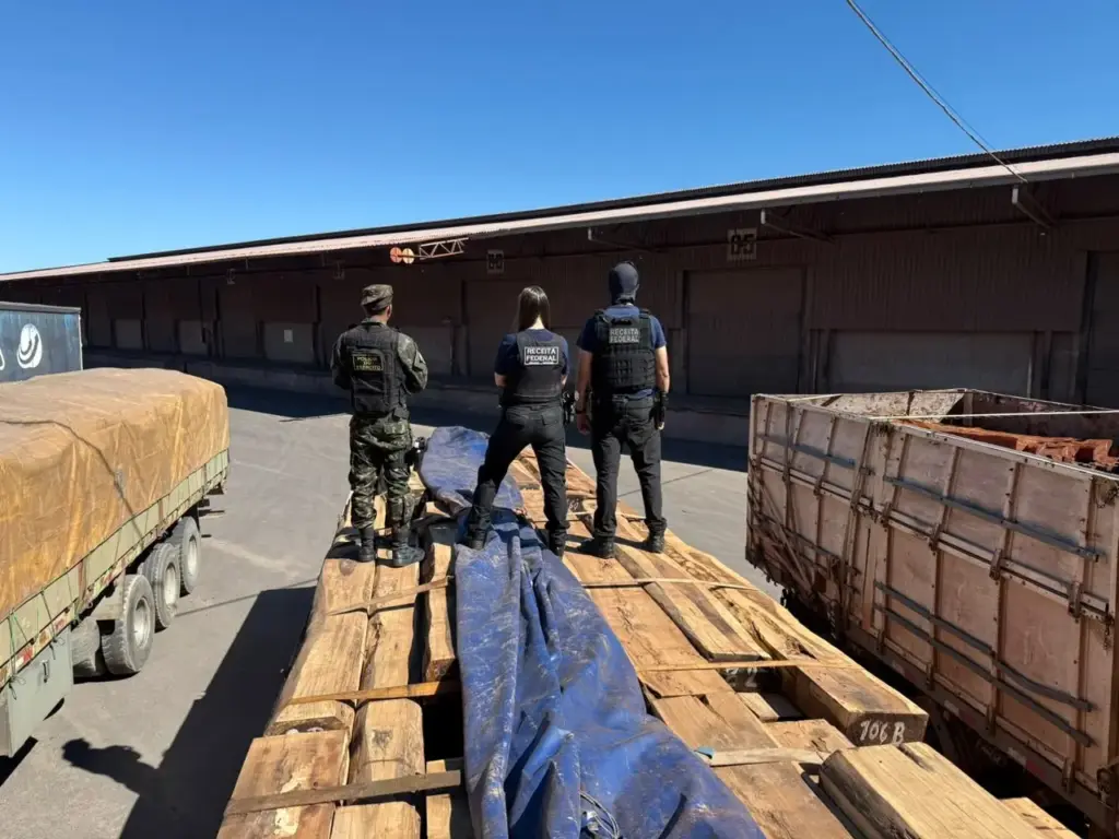 Operação Timber Shield intercepta madeira com cocaína líquida em Cáceres; carga pode ser a maior da história do país