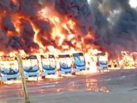 garagem de ônibus