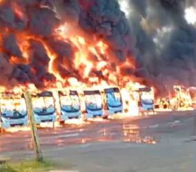 garagem de ônibus