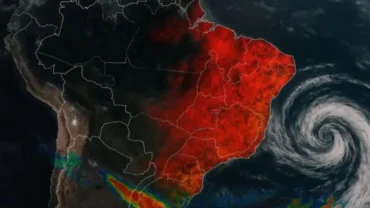 Dois ciclones avançam sobre o Brasil e podem provocar chuvas intensas, ventos de até 60 km/h e mudanças bruscas no tempo em 10 estados