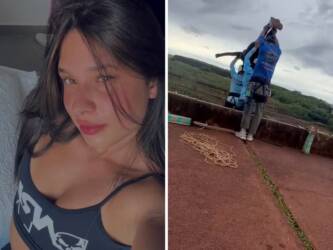 Maria Eduarda Rodrigues de Freitas, morta após ser lançada em rope jump sem corda — Foto: Reprodução