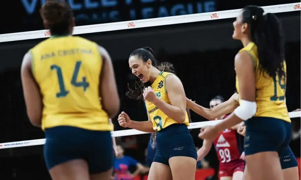 Brasil domina França no volei e mantém invencibilidade na Liga das Nações feminina