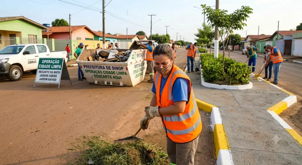 Prefeitura de Sinop inicia nova etapa da Operação Cidade Limpa em três bairros