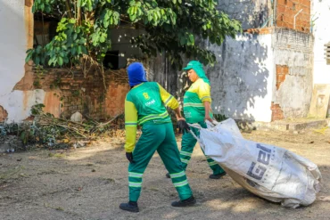 Sete toneladas de resíduos