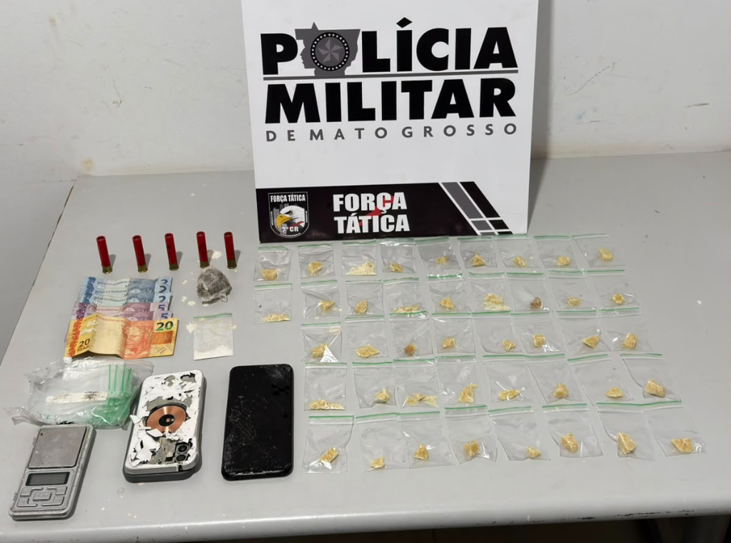 Homem preso revela esconderijo de drogas e amplia operação da PM em Tangará da Serra