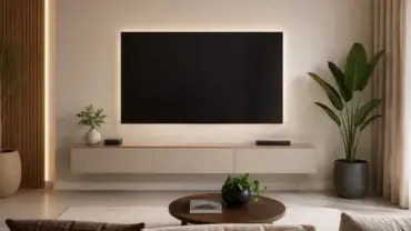 Suporte invisível transforma a decoração da sala