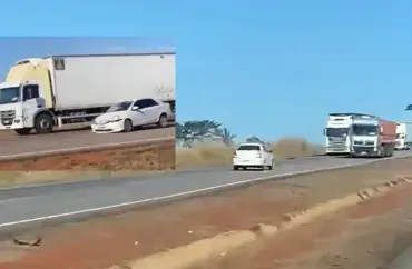 Motorista embriagado invade contramão e provoca colisão com carreta na BR-364 em Juscimeira