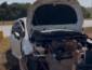Motorista perde controle de Corolla e acerta poste em rotatória da MT-449, em Lucas do Rio Verde