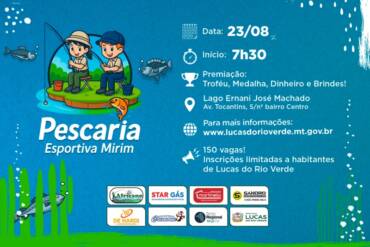 Pescaria infantil abrirá inscrições para crianças de 6 a 12 anos
