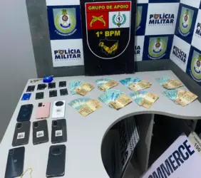 Estelionato em Cuiabá: PM apreende R$ 8 mil e prende suspeito por golpes na internet