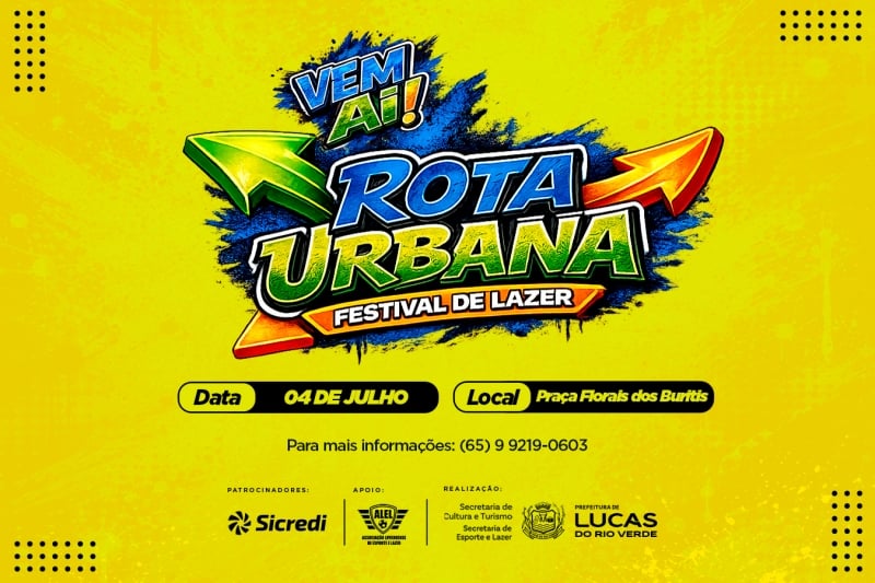 Rota Urbana reúne esporte, cultura e lazer neste sábado (4)