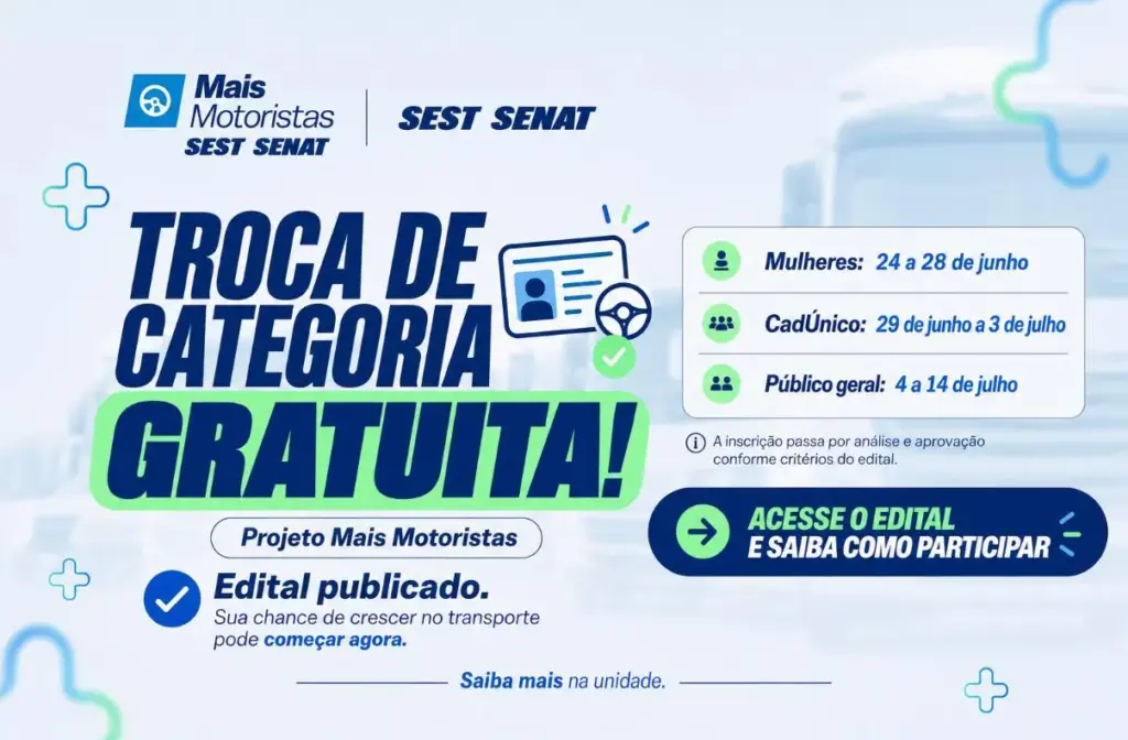 Prefeitura de Primavera do Leste firma parceria com SEST SENAT para oferecer formação gratuita a motoristas profissionais