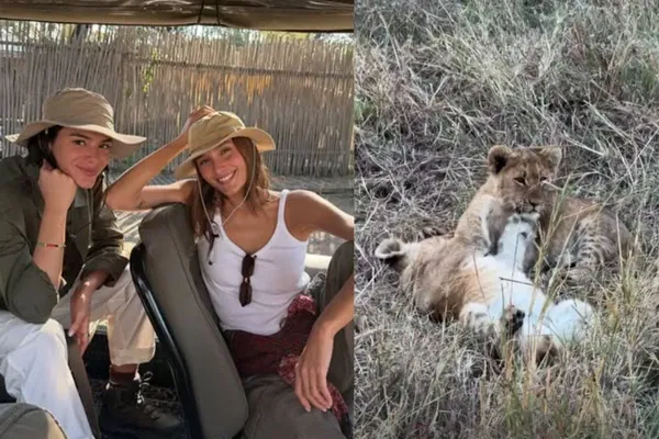 Safári encanta em viagem de Sasha Meneghel à Botsuana