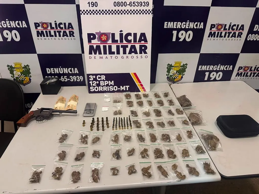 Operação da PM resulta na prisão de três homens por tráfico de drogas em Sorriso