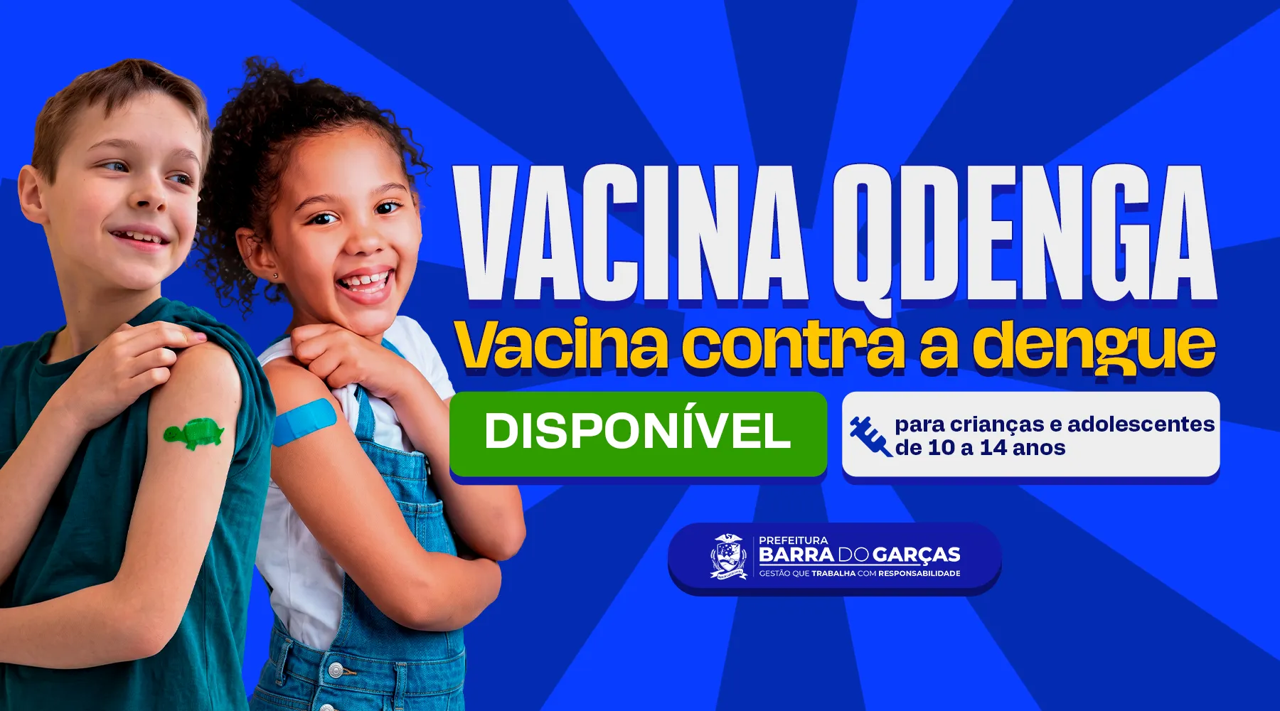 Vacina contra a dengue segue disponível para crianças e adolescentes em Barra do Garças