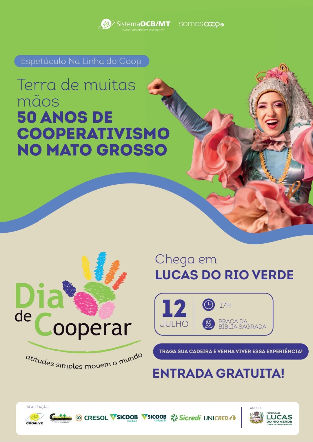 Dia C 2026 reúne cooperativas e comunidade em Lucas do Rio Verde para celebrar a cooperação e a transformação social