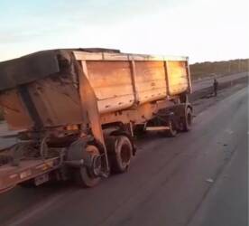 Acidente ocorreu nas primeiras horas da manhã desta quinta-feira (9), no km 710 da rodovia